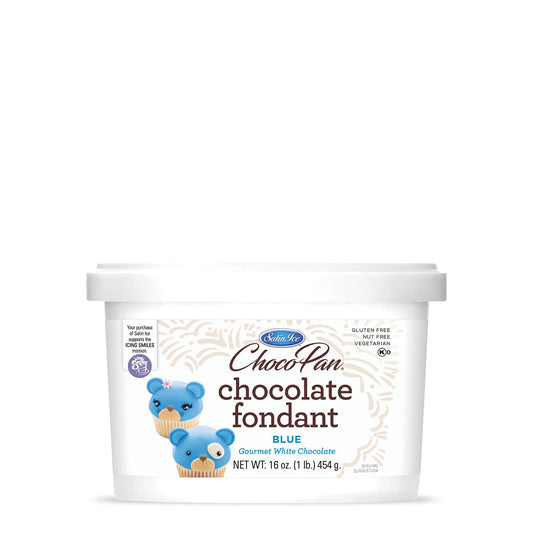 Satin Ice Chocopan Blue Chocolate Fondant (1 Pound) for Cake Decorating