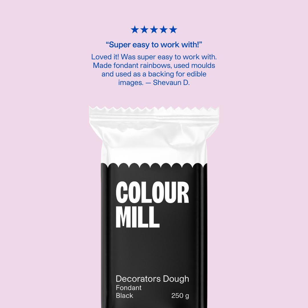Colour Mill Decorators Dough Edible Cake Covering | Easy-To-Roll, Easy-To-Drape Fondant | Vanilla-Flavored Sugarpaste - 8.8 Ounce Yellow