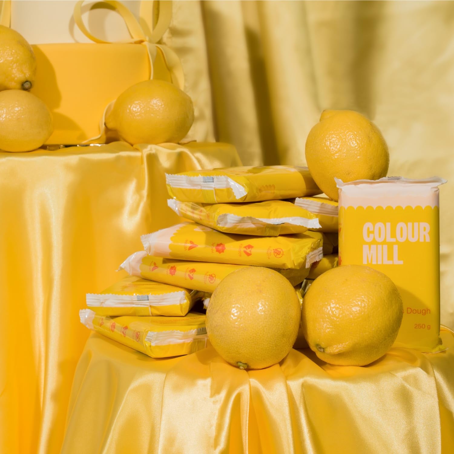 Colour Mill Decorators Dough Edible Cake Covering | Easy-To-Roll, Easy-To-Drape Fondant | Vanilla-Flavored Sugarpaste - 8.8 Ounce Yellow