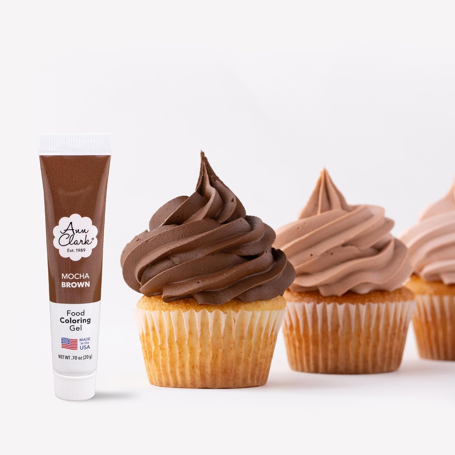 Ann Clark Mocha Brown Food Coloring Gel .70 Oz. Professional Grade Made in USA