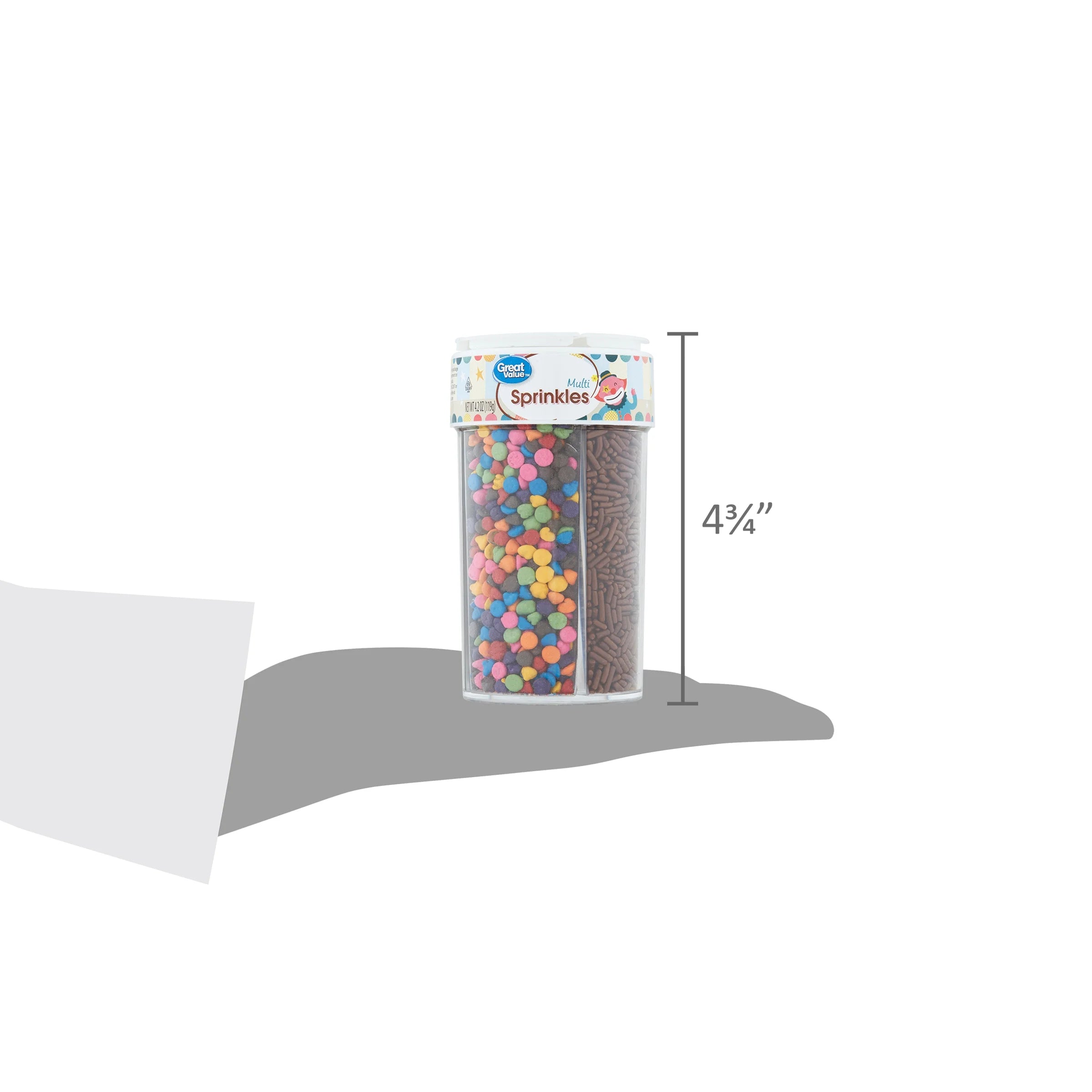 (2 Pack) Great Value Multi Sprinkles, 4.2 Oz