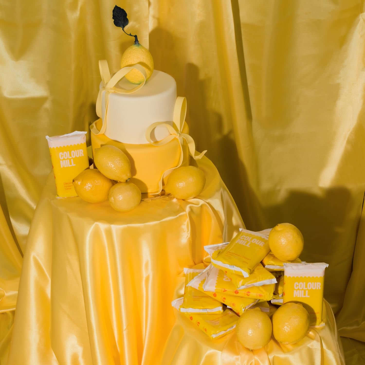 Colour Mill Decorators Dough Edible Cake Covering | Easy-To-Roll, Easy-To-Drape Fondant | Vanilla-Flavored Sugarpaste - 8.8 Ounce Yellow