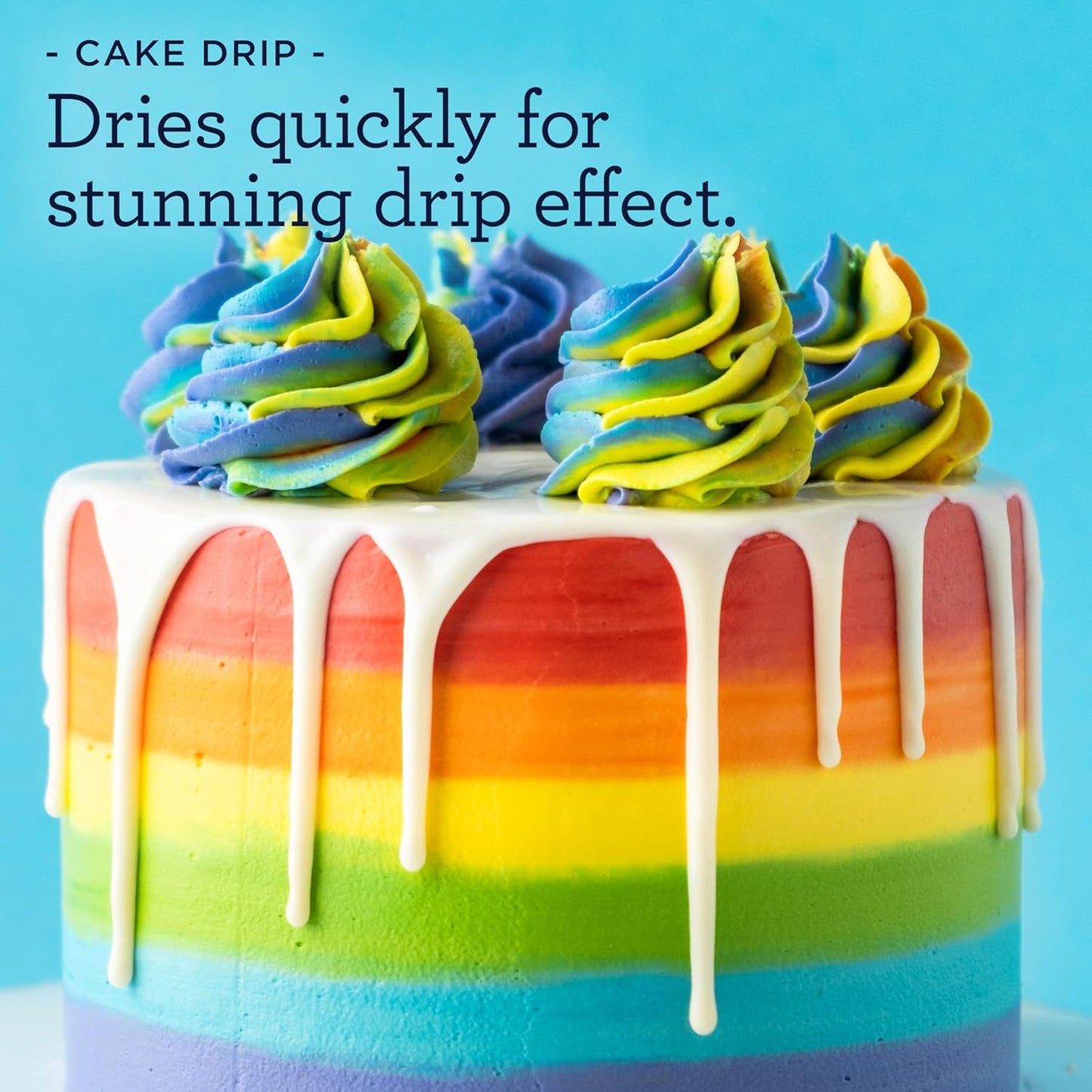 Satin Ice Cake Drip, Blue, 8.8 Ounce