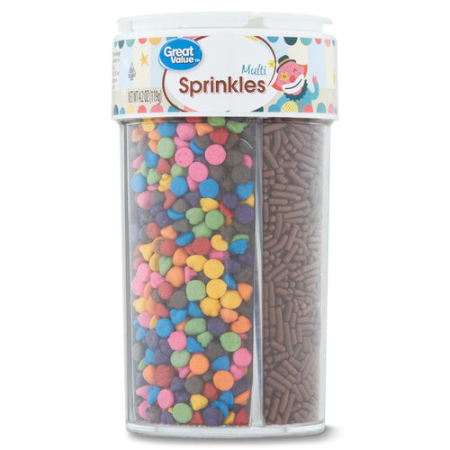 (2 Pack) Great Value Multi Sprinkles, 4.2 Oz