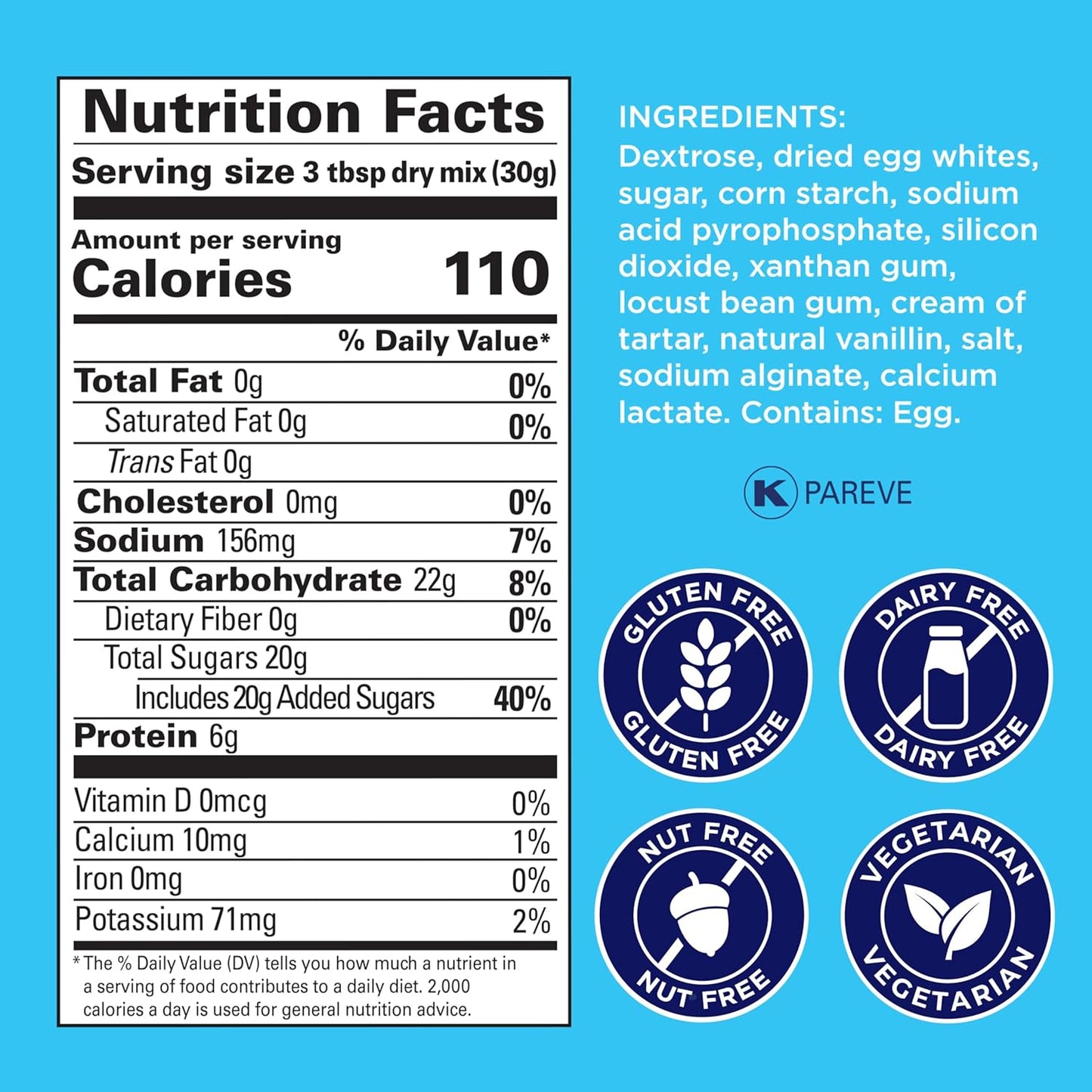 Satin Ice Meringue Powder - 4Oz - Pail