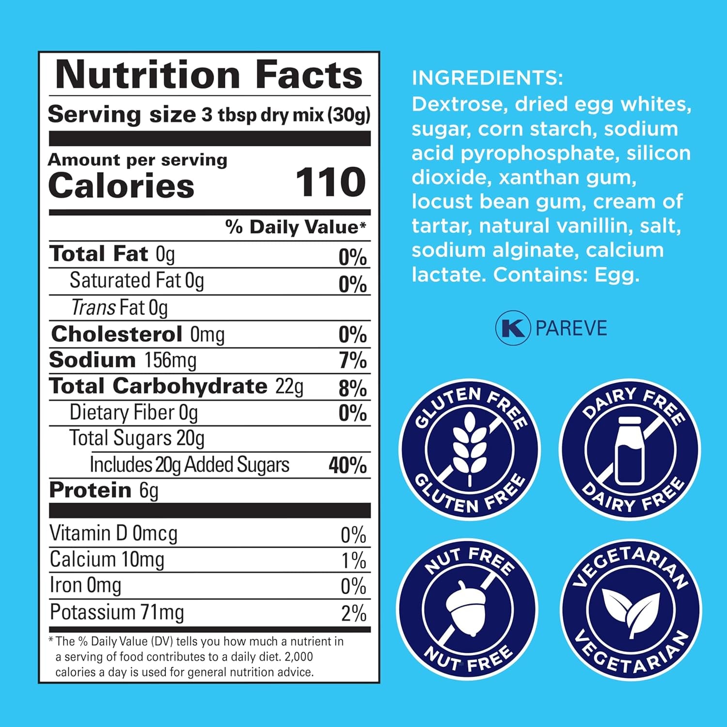 Satin Ice Meringue Powder - 4Oz - Pail