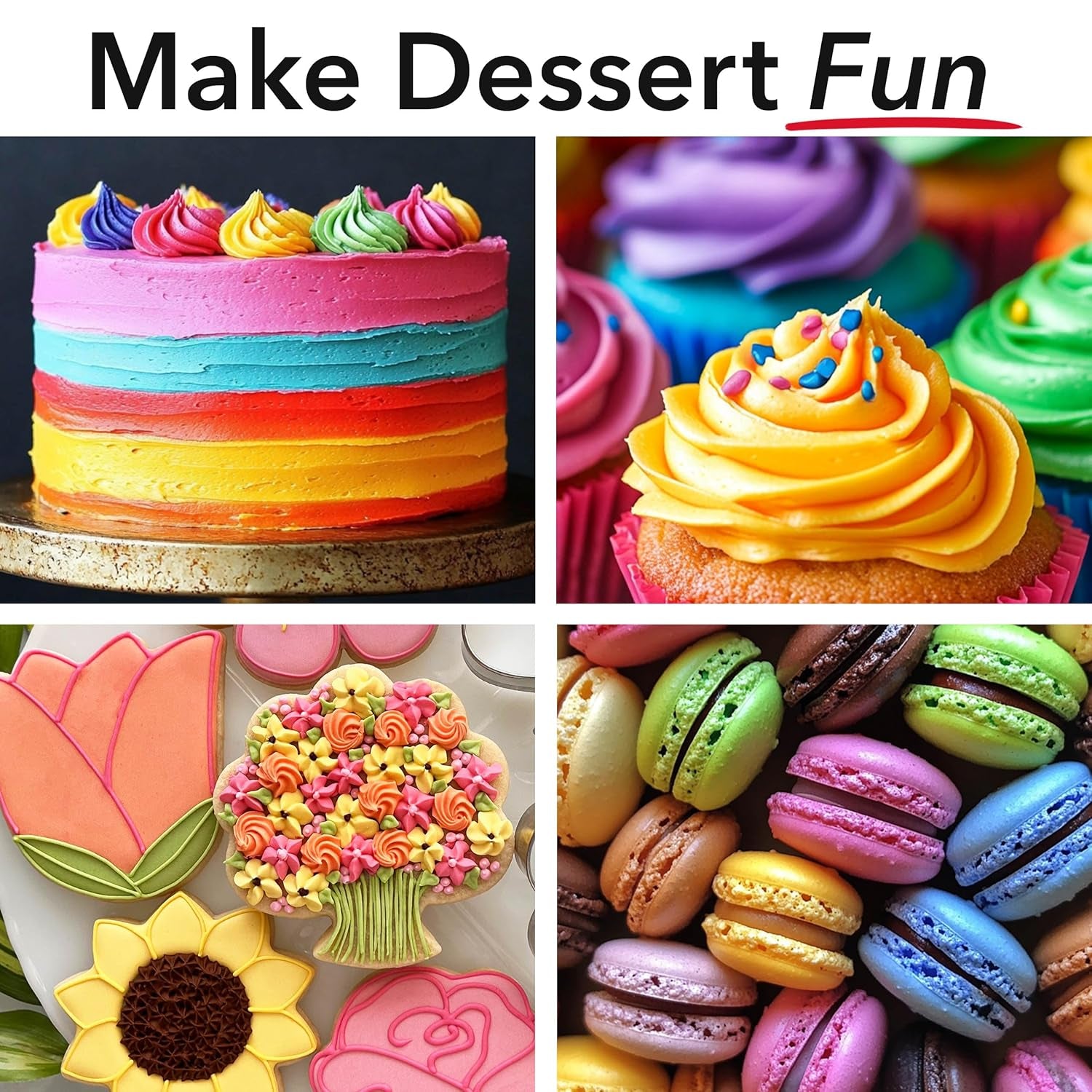 Ann Clark Gel Food Coloring & Easter Egg Dye Set Made in USA .7 Oz, 6 Colors