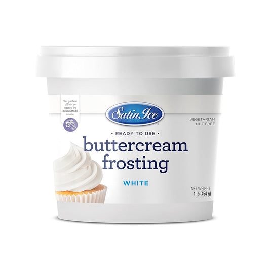 Satin Ice White Buttercream Frosting - 1Lb - Pail