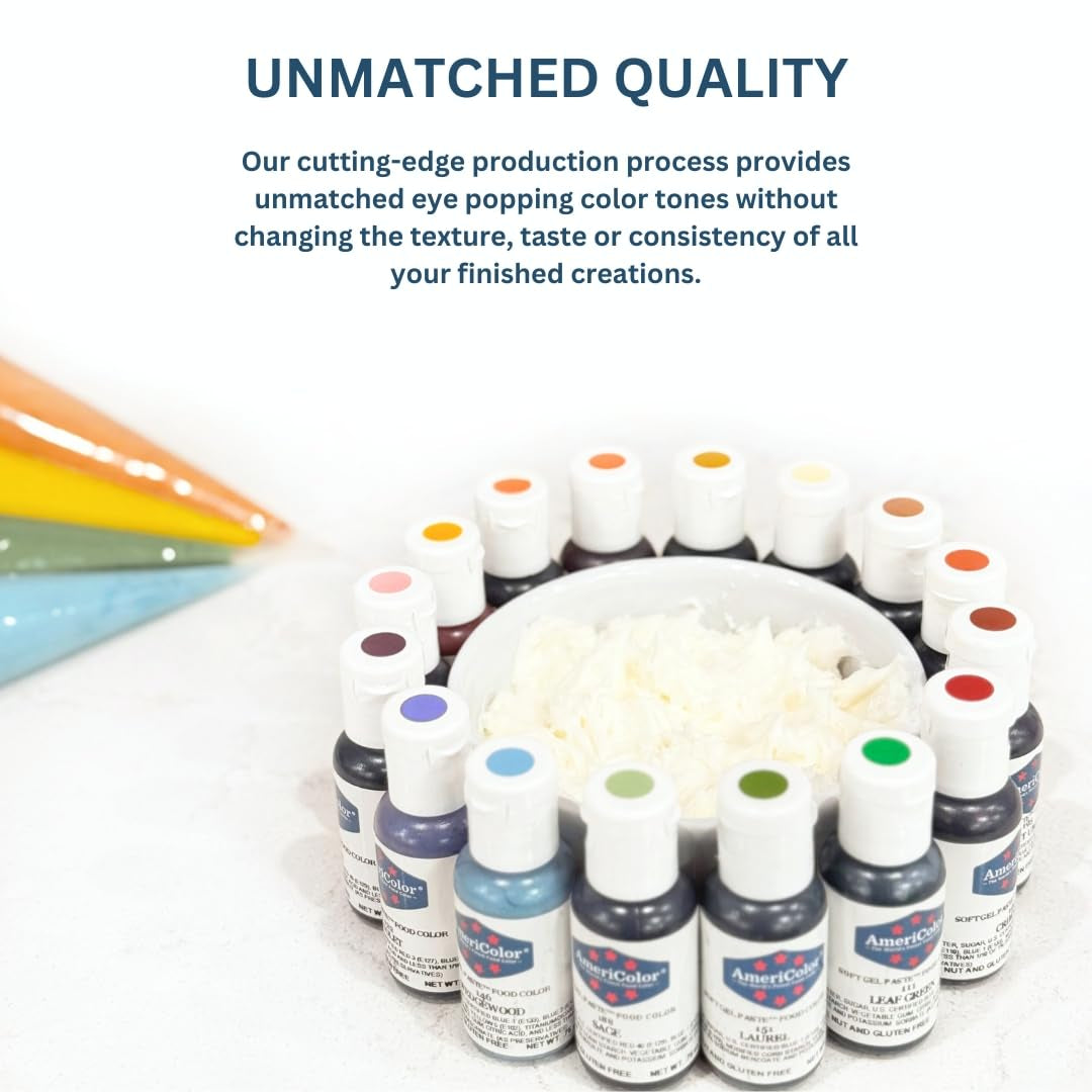 Americolor Basic Six Kit Soft Gel Paste Food Color, 0.75 Ounce, 6 Pack Kit