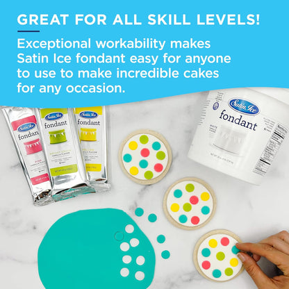 Satin Ice Fondant for Cake Decorating, White (20 Pound)