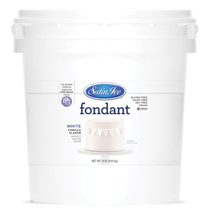 Satin Ice Fondant for Cake Decorating, White (20 Pound)