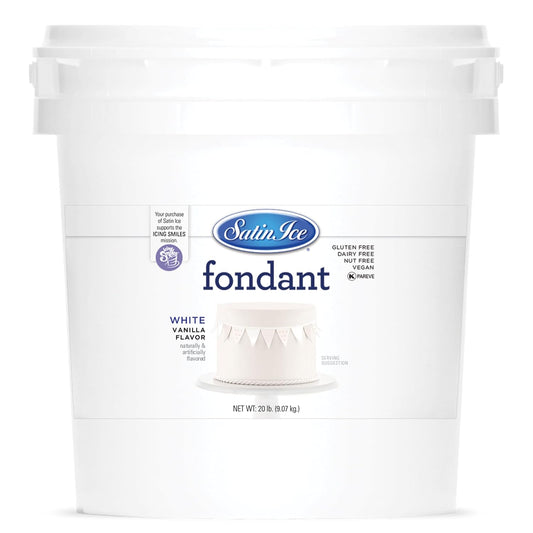 Satin Ice Fondant for Cake Decorating, White (20 Pound)