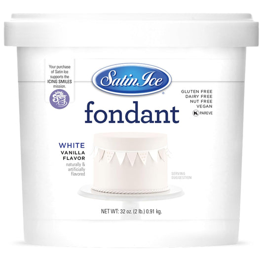 Satin Ice Fondant for Cake Decorating, White (2 Pound)