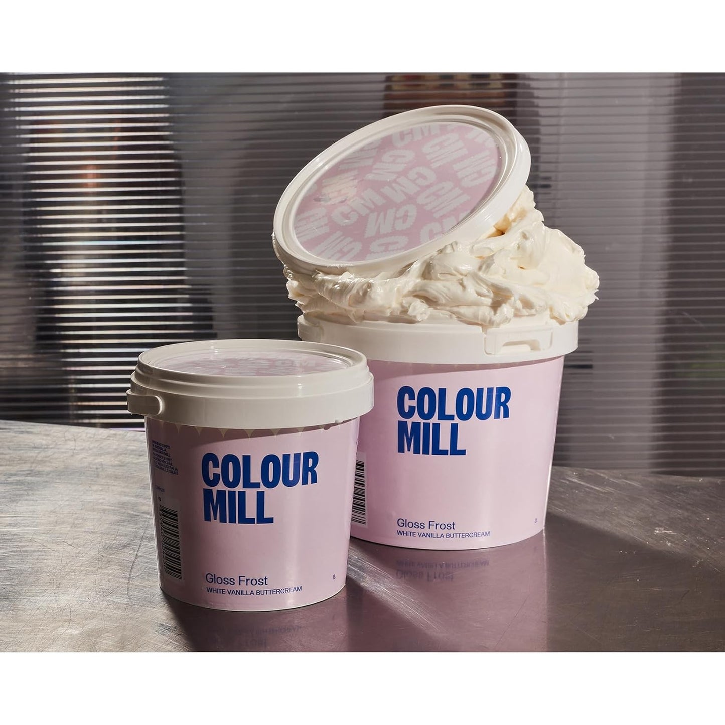 Colour Mill Chocolate Drip Easy-Melt Drizzle for Desserts, 125 Grams Cobalt + Gloss Frost White Buttercream, 1 Liter (2.2LBS)