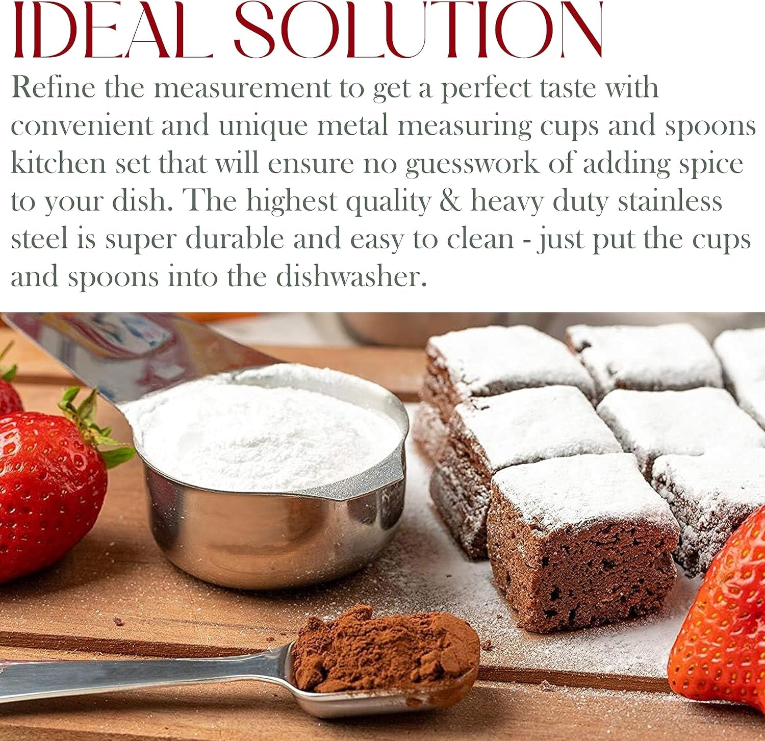 Bellemain One-Piece Stainless Steel Measuring Cups Set of 6 – Nesting Metal Measuring Cups for Kitchen – Dry & Liquid Measurements (ML & OZ), Rust-Resistant, Dishwasher Safe, Ergonomic Design