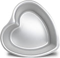 6 3 Inch Heart Shape Cake Pan, Baking Pan,Anodized Heart Cake Pans, Aluminum Pan, for Wedding Birthday and Other Occasions Cake.Silver