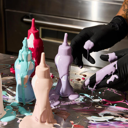 Colour Mill Chocolate Drip Easy-Melt Drizzle for Desserts, 125 Grams Lavender + Gloss Frost White Buttercream, 1 Liter (2.2LBS)