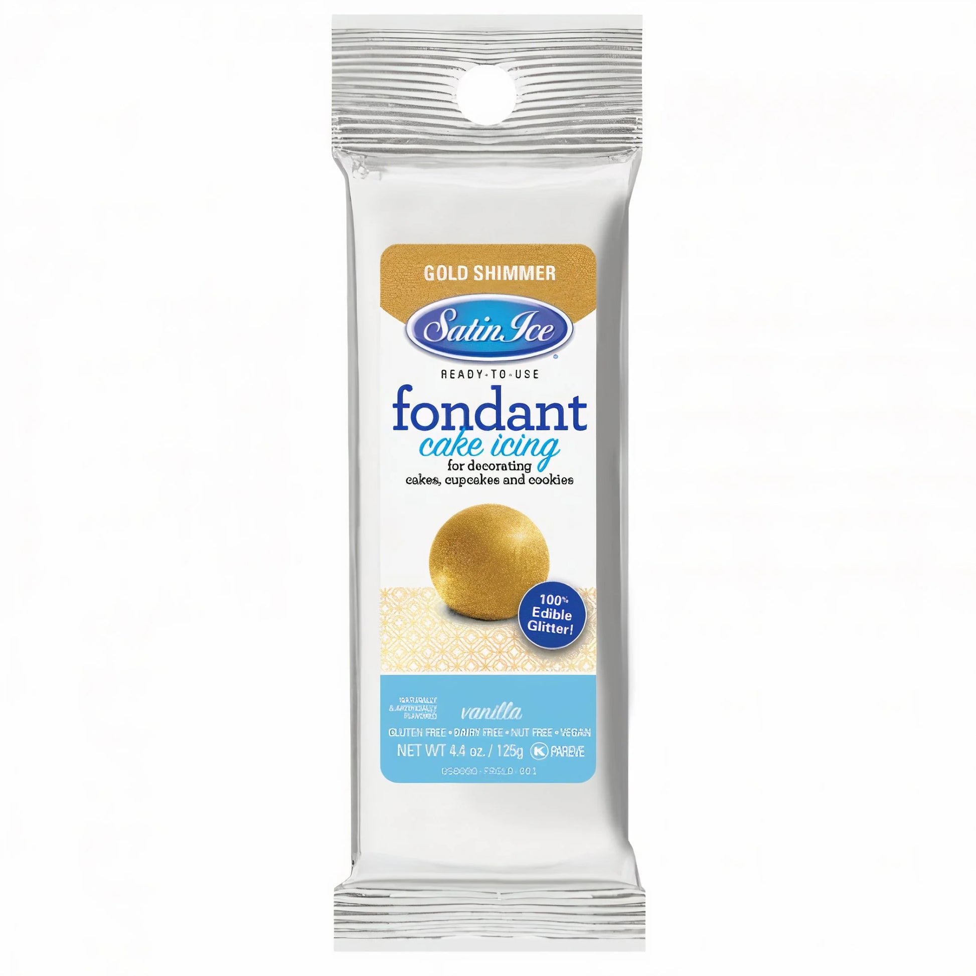 Satin Ice Gold Shimmer Fondant