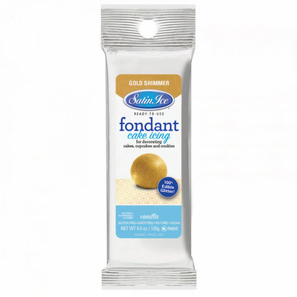 Satin Ice Gold Shimmer Fondant