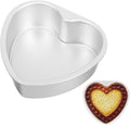 2Pcs 6 Inch Heart Shaped Cake Pan with Removable Bottom, Thicken Aluminum Alloy Baking Mold for Cheesecake, Mousse, Desserts, Home Diy Baking Pan for Anniversary Birthday Party