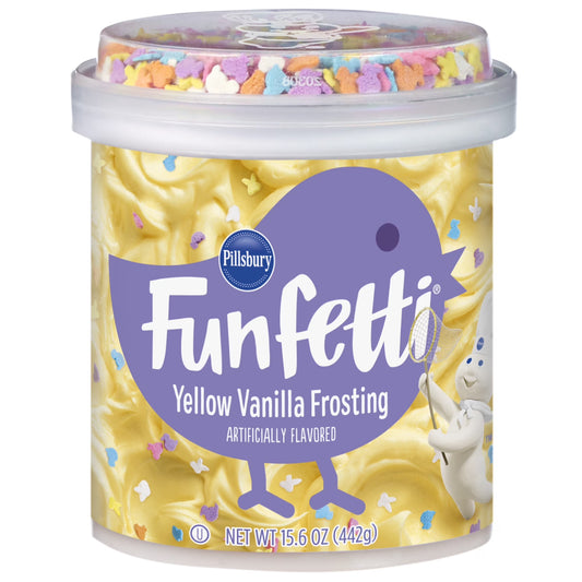Pillsbury Funfetti Spring Vanilla Frosting, 15.6 Oz Tub