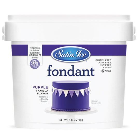 Satin Ice Fondant, Purple, 5 Pound