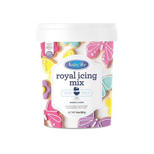 Satin Ice Royal Icing Mix, White, 14 Ounce