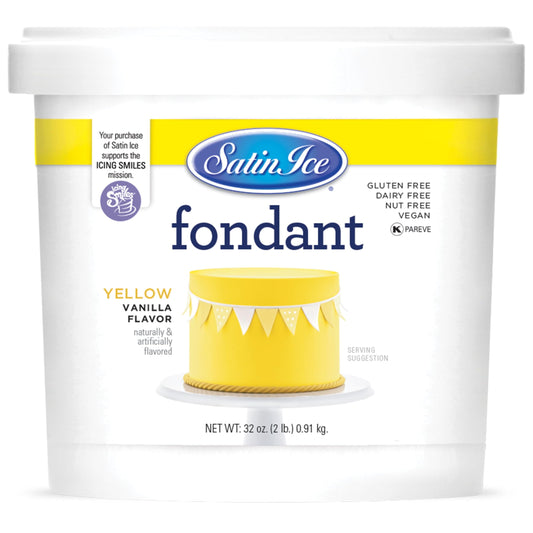Satin Ice Fondant, Yellow, 2 Pound