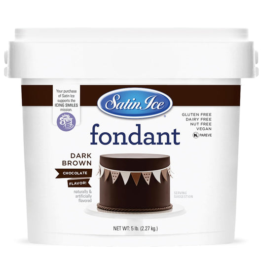 Satin Ice Fondant for Cake Decorating, Dark Chocolate (5 Pound)