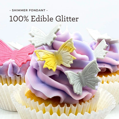 Satin Ice Gold Shimmer Fondant with Edible Glitter for Cake Decorating, Vanilla, 1 Pound