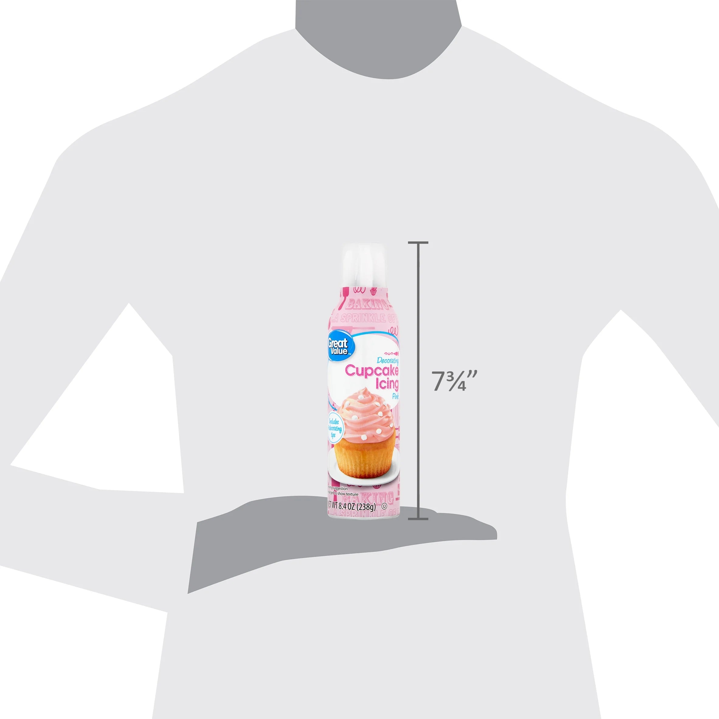 (3 Pack) Great Value Pink Cupcake Icing, 8.4 Oz