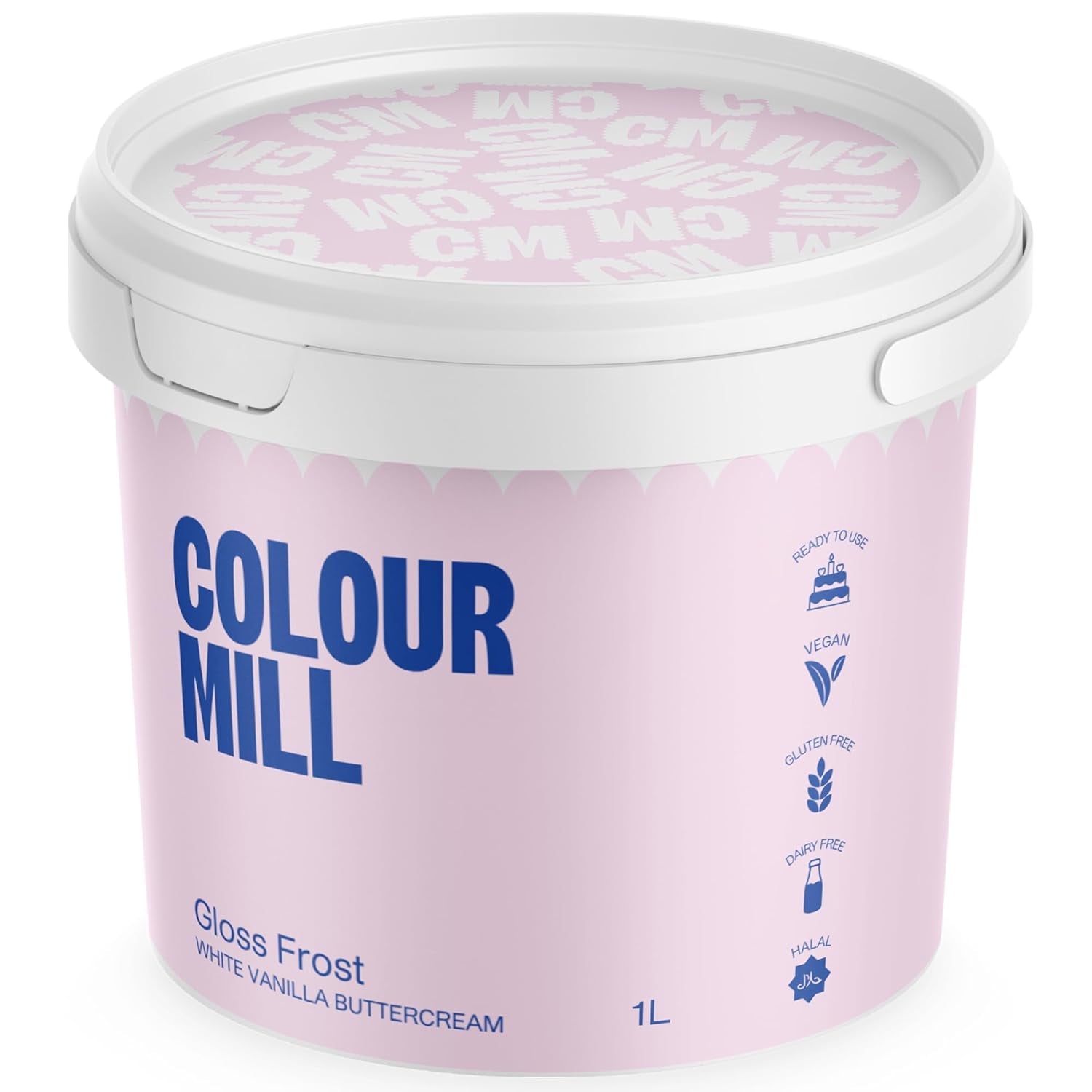 Colour Mill Chocolate Drip Easy-Melt Drizzle for Desserts, 125 Grams Dusk + Gloss Frost White Buttercream, 1 Liter (2.2LBS)