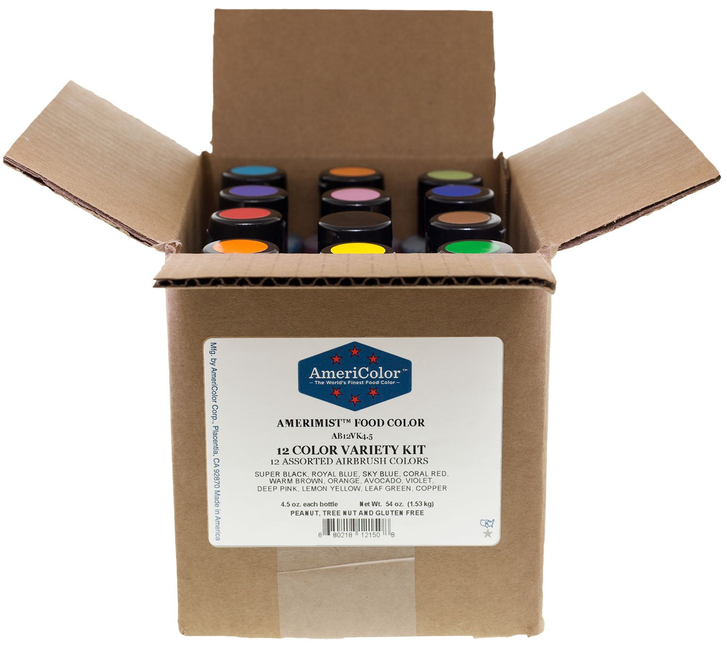 Americolor Airbrush Variety Kit 4.5 Oz Food Color