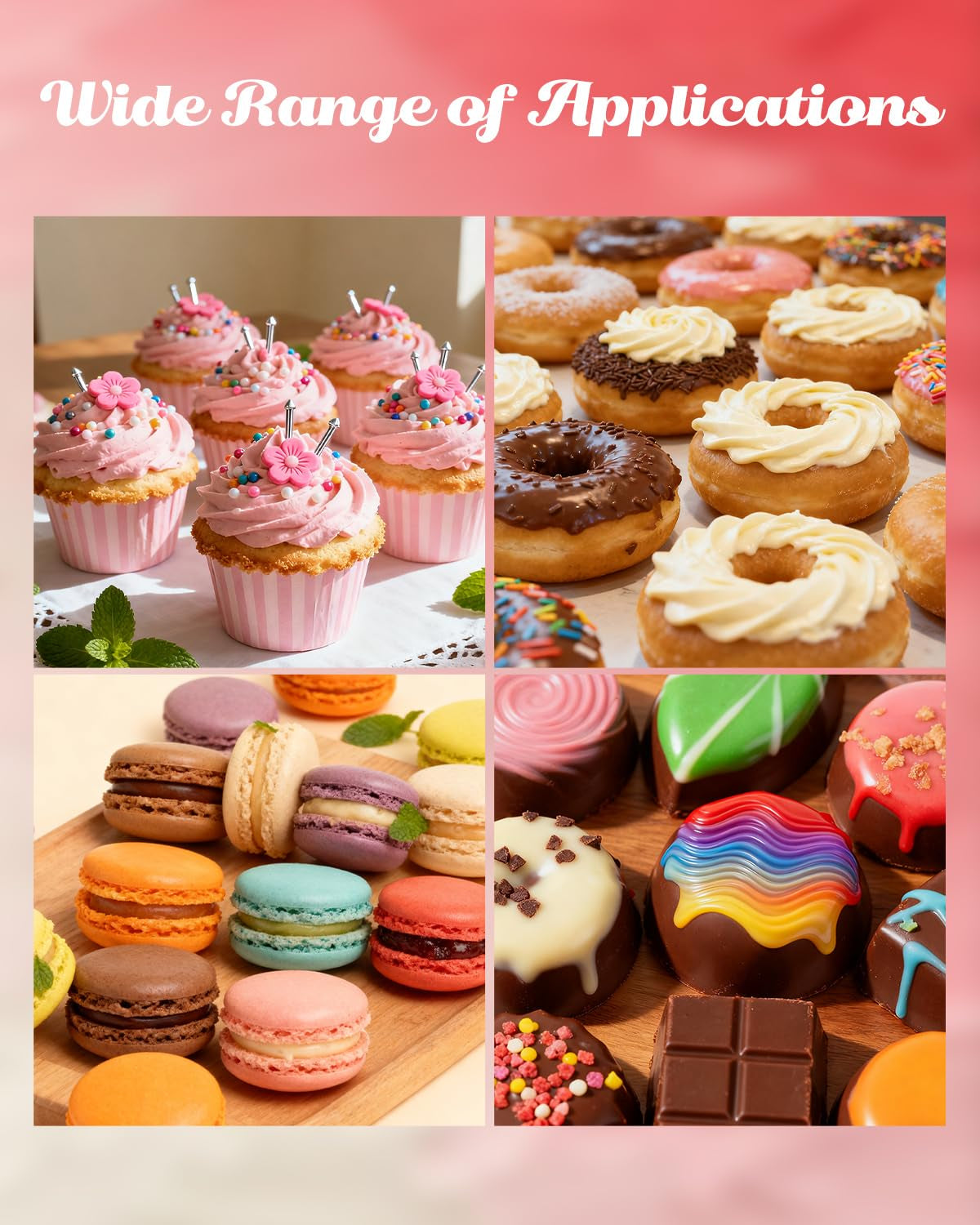 Amerimade 20Ml Large Capacity Oil Based Food Coloring - Flavorless, Vibrant Food Coloring Set for Chocolate, Baking, Fondant, Frosting & Cake Decorating (0.68 Fl.Oz)