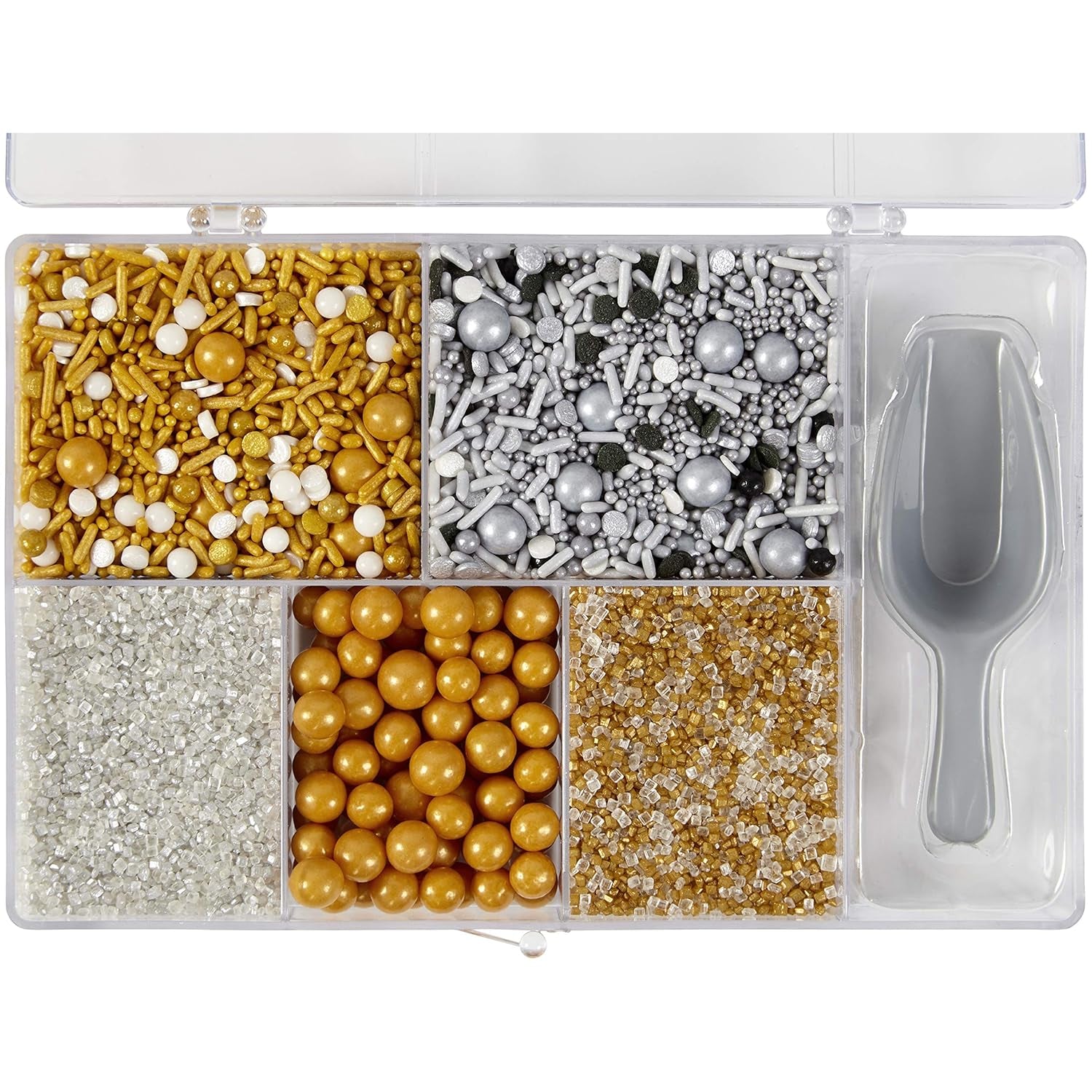 Assorted Treat Metallic Sprinkle Tackle Box, 7.58 Ounces by Wilton Item# 710-6692