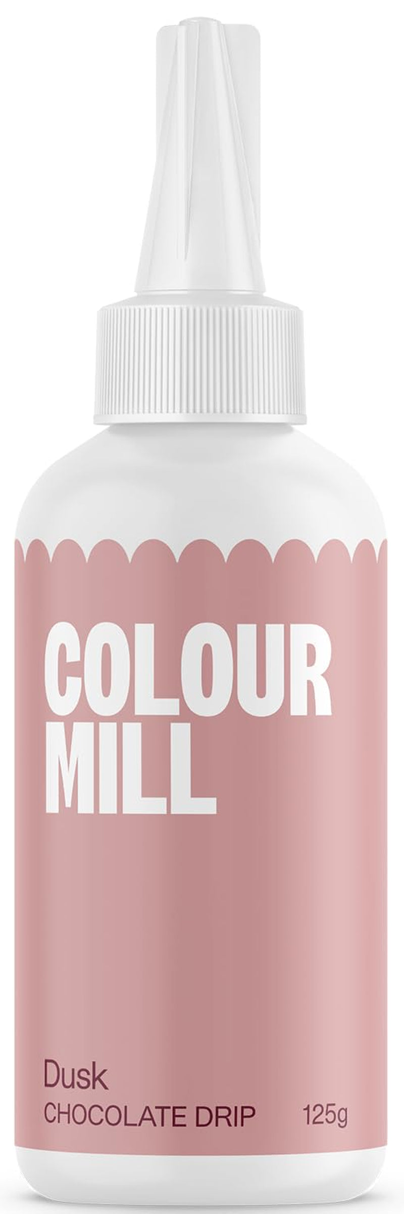 Colour Mill Chocolate Drip Easy-Melt Drizzle for Desserts, 125 Grams Dusk + Gloss Frost White Buttercream, 1 Liter (2.2LBS)