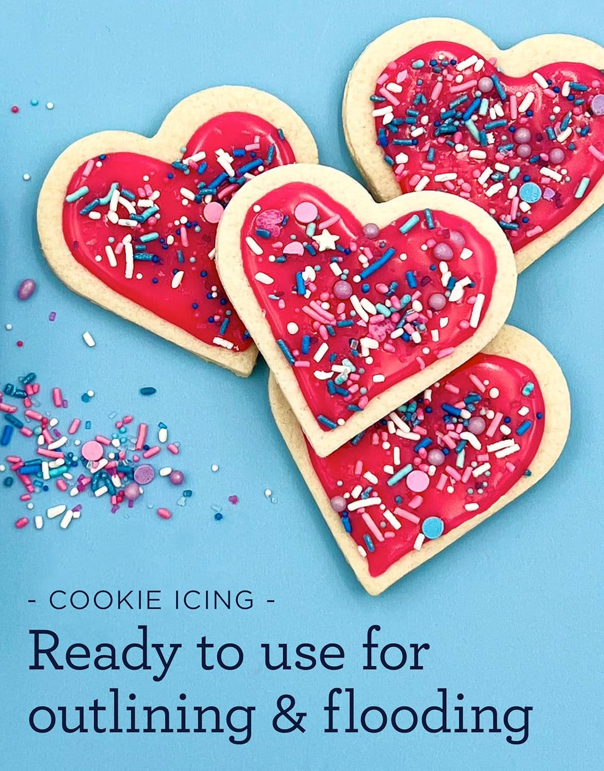 Satin Ice Blue Cookie Icing - 8Oz - Bottle