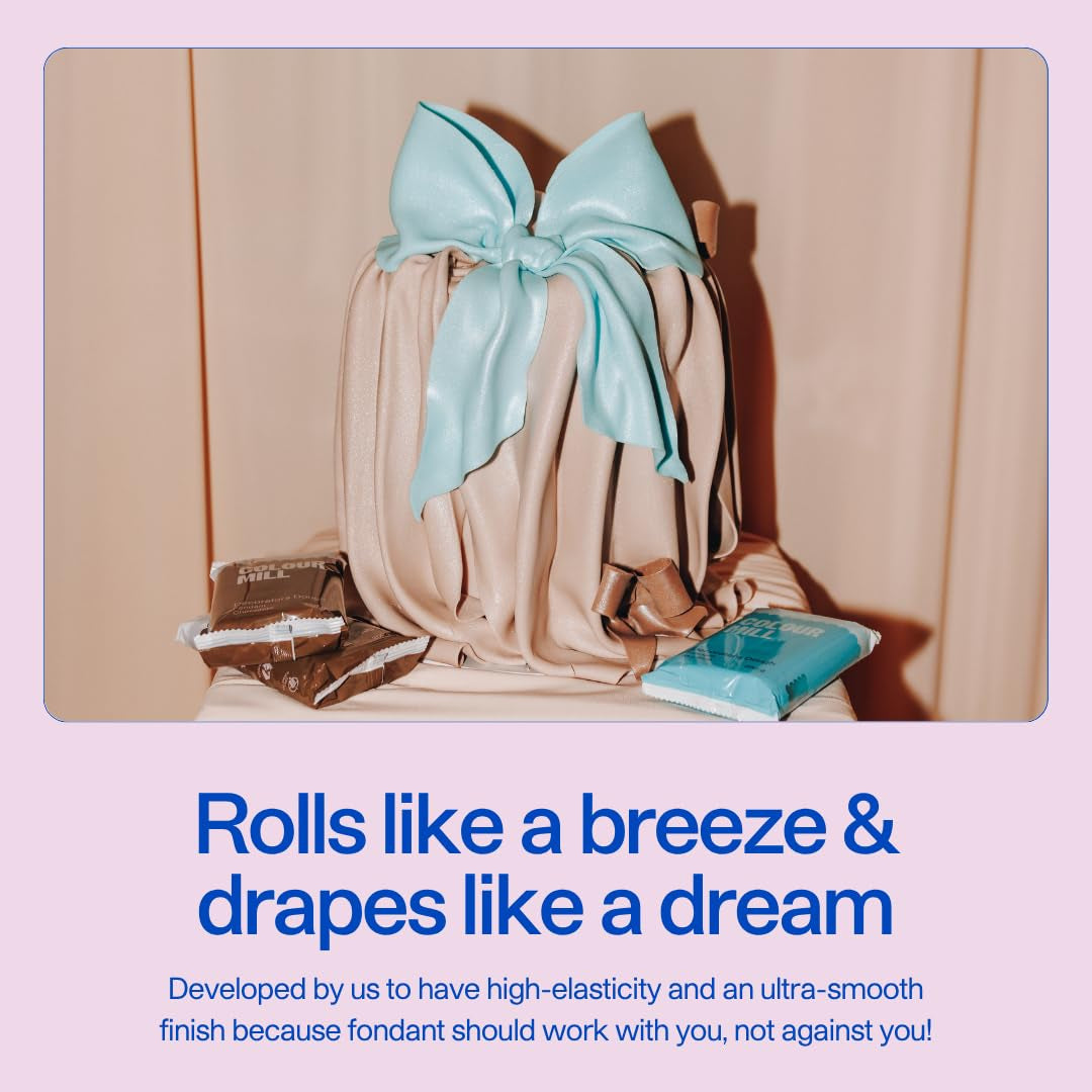 Colour Mill Decorators Dough Edible Cake Covering | Easy-To-Roll, Easy-To-Drape Fondant | Vanilla-Flavored Sugarpaste - 8.8 Ounce Yellow