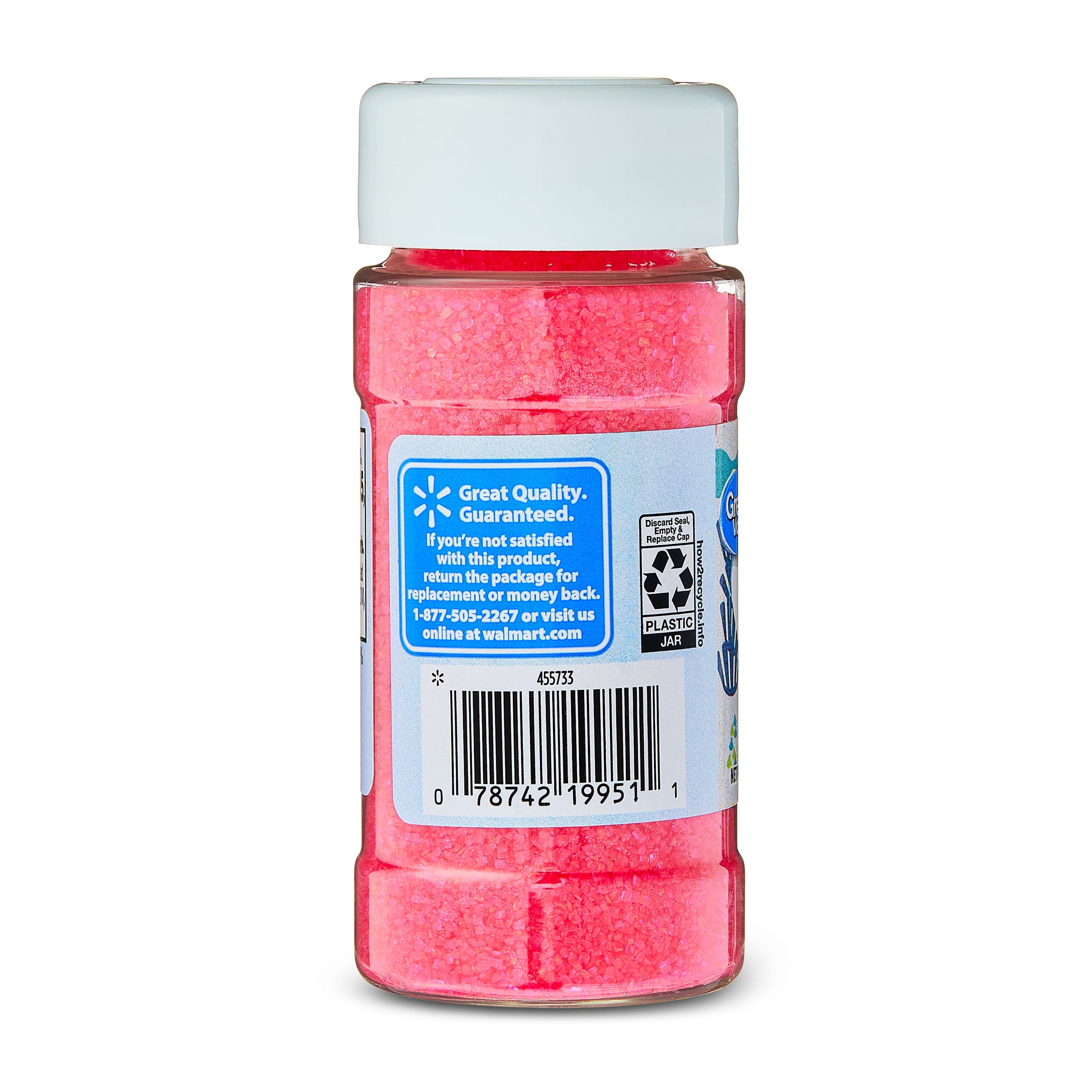 (6 Pack) Great Value Pink Sanding Sugar, 3.5 Oz
